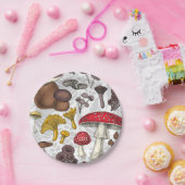 Wilde paddenstoelen papieren bordje (Feest)