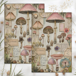 WILDE PADDENSTOELEN POSTER DECOUPAGE TISSUEPAPIER