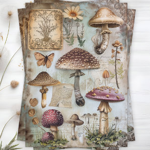 WILDE PADDENSTOELEN POSTER DECOUPAGE VLOEIPAPIER TISSUEPAPIER