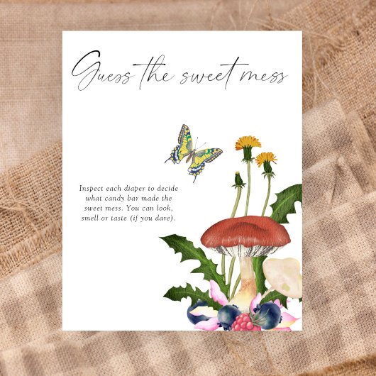 wilde paddenstoelen Raad de zoete puinhoop spel Poster