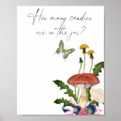 Wilde paddenstoelen Raad hoeveel snoepjes Poster (Voorkant)
