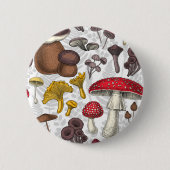 Wilde paddenstoelen ronde button 5,7 cm (Voorkant)