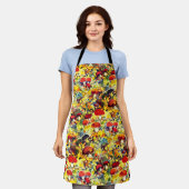 Wilde paddenstoelen schort (Gedragen)