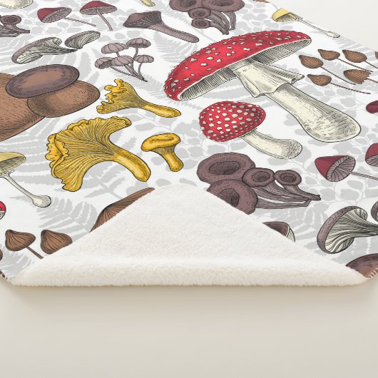 Wilde paddenstoelen sherpa deken (3/4)