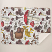 Wilde paddenstoelen sherpa deken (Voorkant (horizontaal))