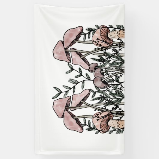 Wilde paddenstoelen spandoek (Verticaal)