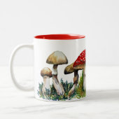 Wilde paddenstoelen tweekleurige koffiemok (Links)