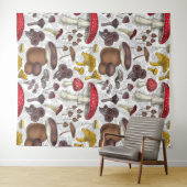 Wilde paddenstoelen wandkleed (In Situ (horizontaal))