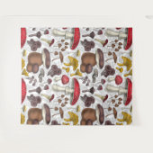 Wilde paddenstoelen wandkleed (Voorkant (horizontaal))