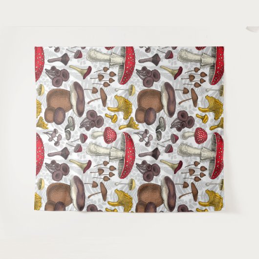 Wilde paddenstoelen wandkleed (Voorkant (horizontaal))