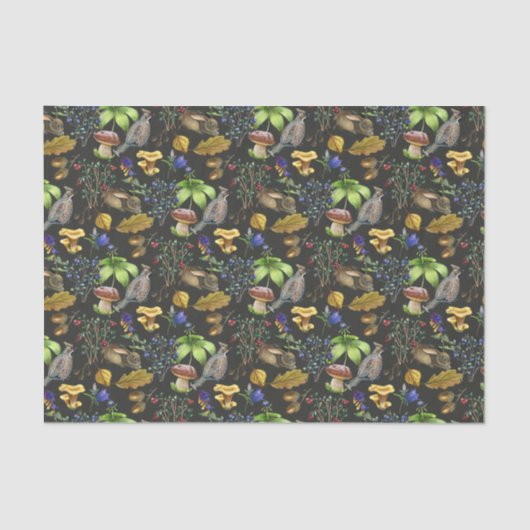 Wilde paddenstoelen, wilde paddenstoelen en Natuur Tissuepapier (Voorkant)