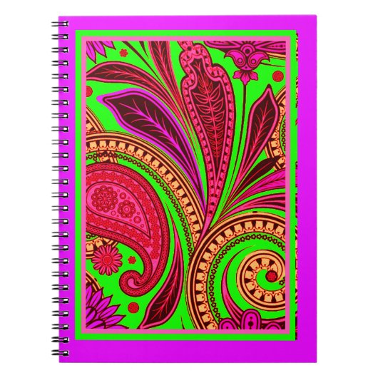 Wilde paisley notitieboek (Voorkant)