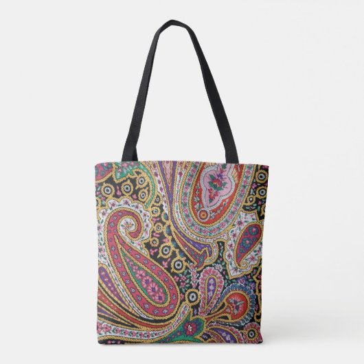 wilde paisley tote bag (Achterkant)