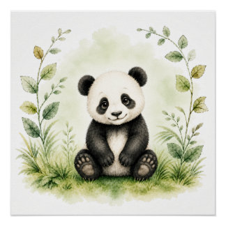 Wilde Panda Muurkunst Natuur Poster
