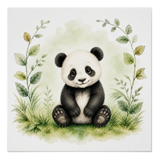  Wilde Panda Muurkunst Natuur Poster  (Voorkant)