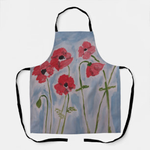 Wilde papaver Apron Schort