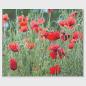 Wilde papaver cadeaupapier (Vlak)