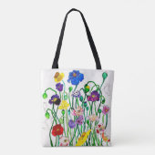 wilde papaver-Canvas tas (Achterkant)