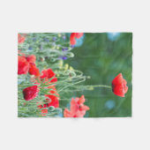Wilde papaver fleece deken (Voorkant (Horizontaal))