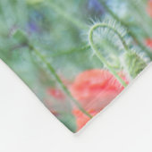 Wilde papaver fleece deken (Hoek)