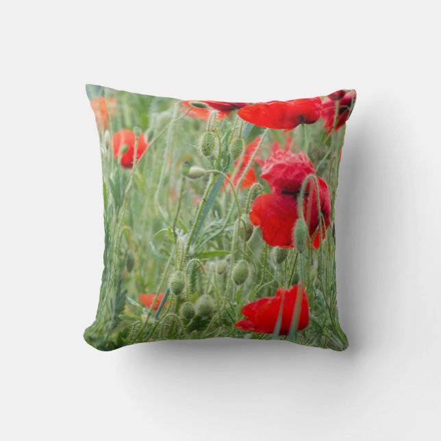 Wilde papaver kussen (Voorkant)