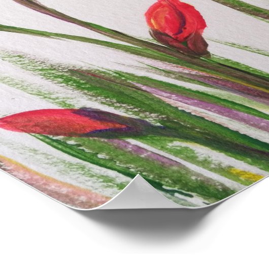 Wilde papaver poster (Hoek)