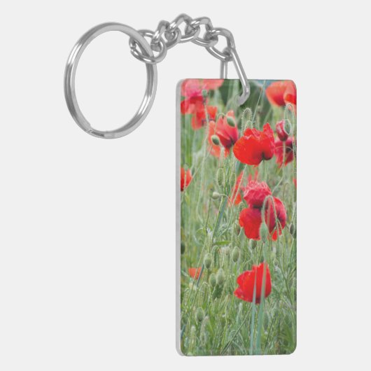 Wilde papaver sleutelhanger (Voorkant Links)