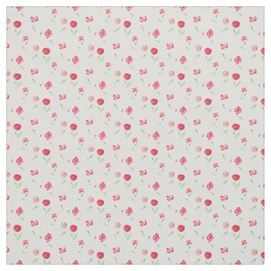 Wilde papaver stof (Swatch)