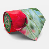 Wilde papaver stropdas (Opgerold)