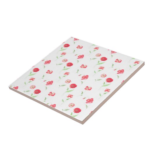 Wilde papaver tegeltje (Zijkant)