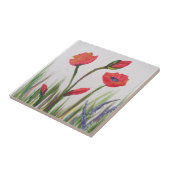 Wilde papaver tegeltje (Zijkant)