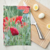 Wilde papaver theedoek (Quarter Fold)