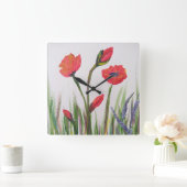 Wilde papaver vierkante klok (Huis)