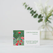 Wilde papaver visitekaartje (Staand voorkant)