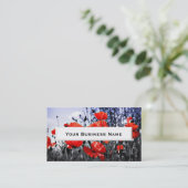 Wilde papaver Visitekaartjes (Staand voorkant)
