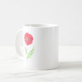 Wilde papaverbloem koffiemok (Voorkant links)