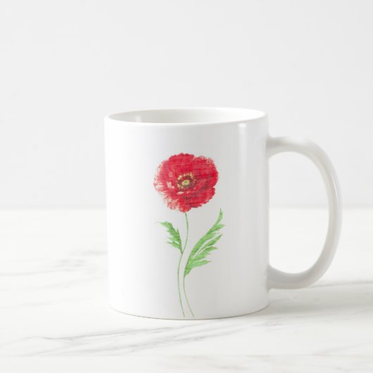 Wilde papaverbloem koffiemok (Rechts)