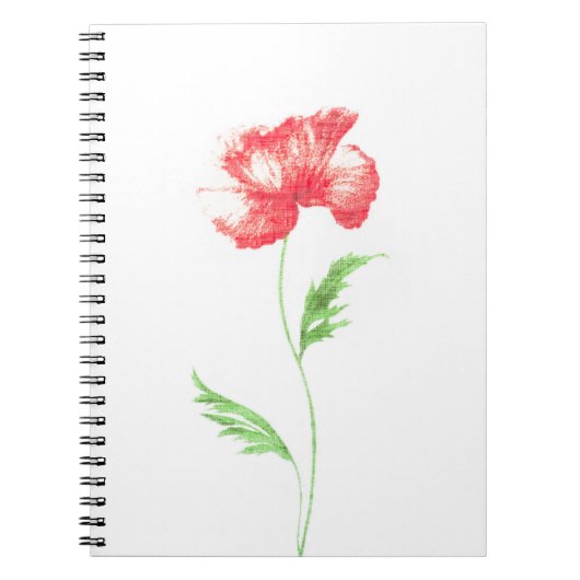 Wilde papaverbloem notitieboek (Voorkant)