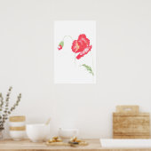 Wilde papaverbloem poster (Keuken)