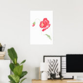Wilde papaverbloem poster (Thuiskantoor)