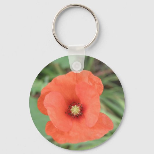 Wilde papaverbloem Sleutelhanger (Voorkant)