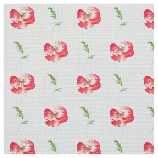 Wilde papaverbloem stof (Swatch)
