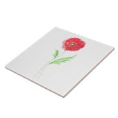 Wilde papaverbloem tegeltje (Zijkant)