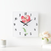 Wilde papaverbloem vierkante klok (Huis)