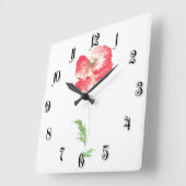 Wilde papaverbloem vierkante klok (Hoek)