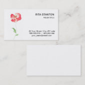 Wilde papaverbloem visitekaartje (Voorkant / Achterkant)