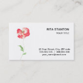 Wilde papaverbloem visitekaartje (Voorkant)