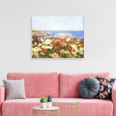 Wilde papavers op de eilanden van Shoals Canvas Afdruk (Insitu (Woonkamer))