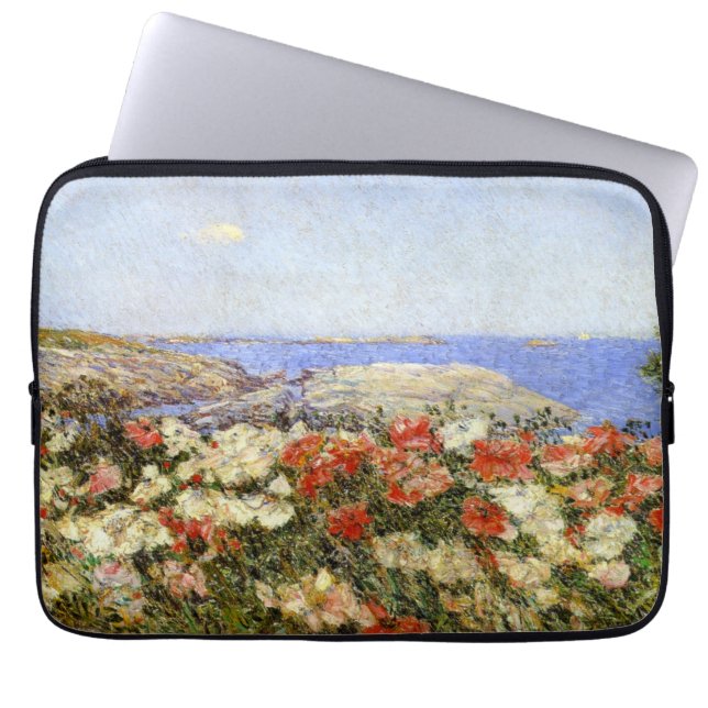 Wilde papavers op de eilanden van Shoals Laptop Sleeve (Voorkant)