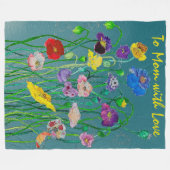 Wilde papavers op een zachte groene achtergrond fleece deken (Voorkant (Horizontaal))